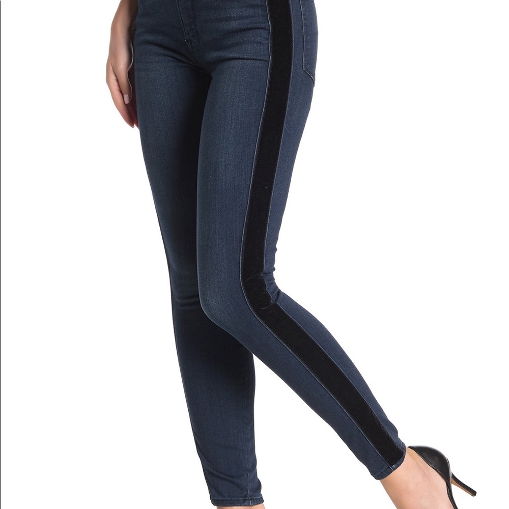 Good American stripe jeans 0